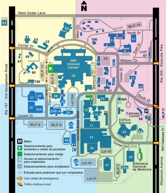 Mapa de evacuación de las instalaciones